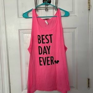 Disney small shop best day ever tank, unisex XL
